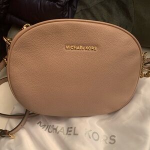 Michael Kors beige Pink Crossbody Bag
